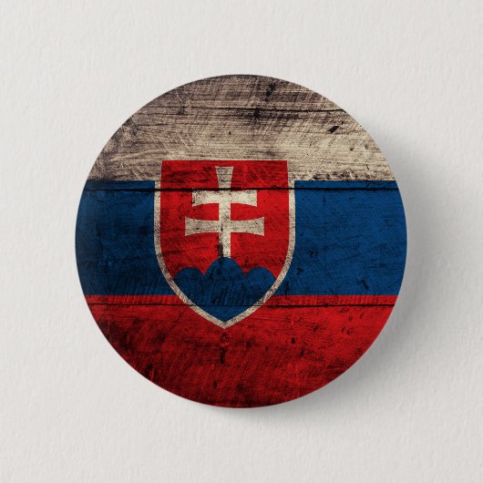 Oude vlag van Wooden Slowakije Ronde Button 5,7 Cm (Voorkant)