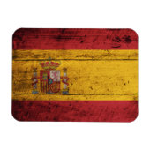 Oude vlag van Wooden Spanje Magneet (Horizontaal)