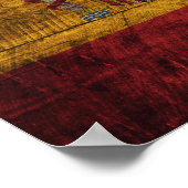 Oude vlag van Wooden Spanje Poster (Hoek)