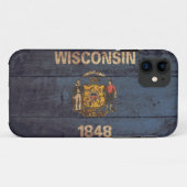 Oude vlag van Wooden Wisconsin Case-Mate iPhone Case (Achterkant (horizontaal))