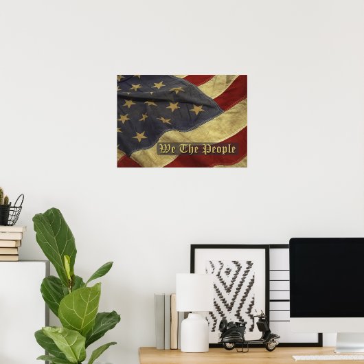 Oude vlag Wij, het Poster van het volk (Thuiskantoor)