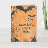 Oude vleermuizen in vlucht Halloween Kaart (Voorkant)