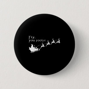 Oude Vlieg Jullie Dwaas Tovenaar Kerstman Arrensle Ronde Button 5,7 Cm
