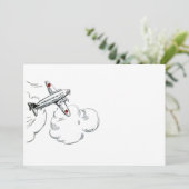 Oude vliegtekening kaart (Staand voorkant)