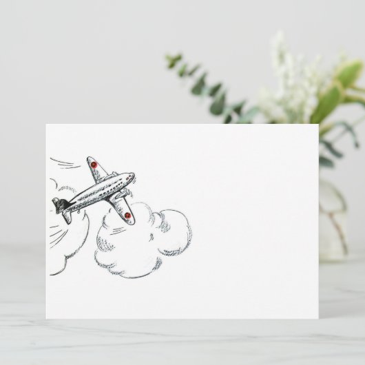 Oude vliegtekening kaart (Staand voorkant)