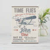 Oude vliegtuig uitnodiging - Vliegtuig uitnodiging (Staand voorkant)