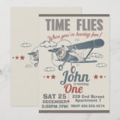 Oude vliegtuig uitnodiging - Vliegtuig uitnodiging (Voorkant / Achterkant)