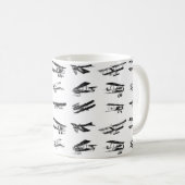 Oude vliegtuigen in zwart-wit,  vliegtuig koffiemok (Voorkant rechts)