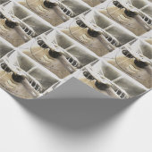 Oude vliegtuigpropellermonochrome cadeaupapier (Hoek)