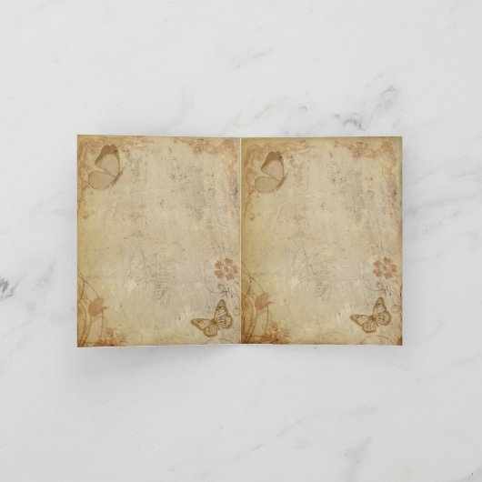 Oude Vlinders Bedankkaart (Binnen)