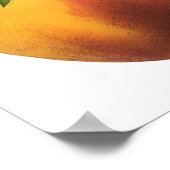 Oude voeding fruit, rijpe biologische perzik met b poster (Hoek)
