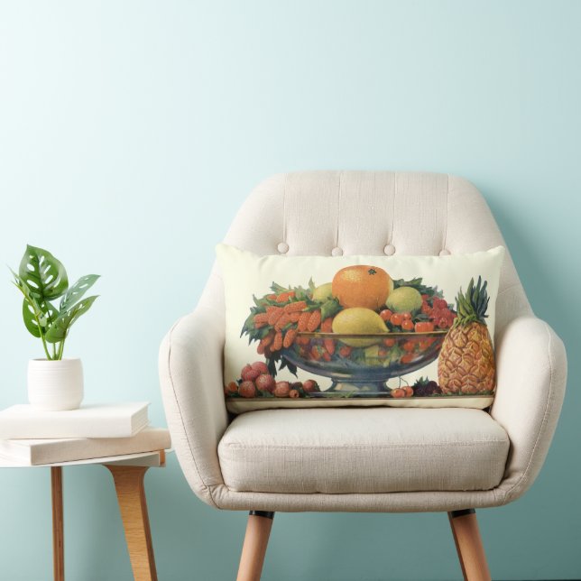 Oude voeding, Gevarieerd fruit in een kom Kussen (Stoel)