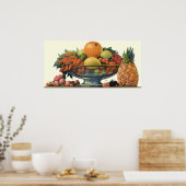 Oude Voeding, Gevarieerd Fruit in een Kom Poster (Keuken)