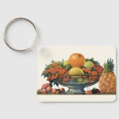 Oude Voeding, Gevarieerd Fruit in een Kom Sleutelhanger (Achterkant)
