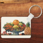 Oude Voeding, Gevarieerd Fruit in een Kom Sleutelhanger (Voorkant)