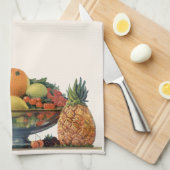 Oude voeding, Gevarieerd fruit in een kom Theedoek (Quarter Fold)