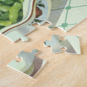 Oude voeding, groene bonencasserole met boter legpuzzel (Zijkant)