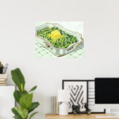 Oude Voeding, Groene Boonenschotel met Boter Poster (Thuiskantoor)