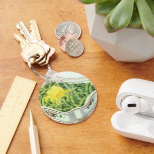 Oude Voeding, Groene Boonenschotel met Boter Sleutelhanger