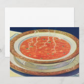 Oude voeding, warme kom tomatensoep met erwten (Voorkant / Achterkant)