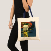 Oude voedingsdranken, glas bier, diner tote bag (Voorkant (product))