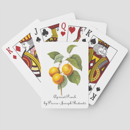 Oude voedingsfruit, abrikoos perzik door Redoute Pokerkaarten (Achterkant)