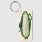 Oude voedingsgroenten Witte maïs aan de kolf Sleutelhanger (Voorkant)