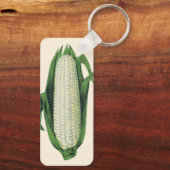 Oude voedingsgroenten Witte maïs aan de kolf Sleutelhanger (Achterkant)