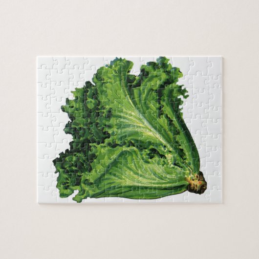 Oude Voedingsmiddelen, Groene Blad Sla Groenten Legpuzzel (Horizontaal)