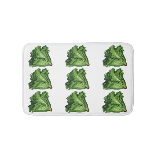 Oude Voedingsmiddelen, Groene Bladsla Groenten Badmat (Voorkant)