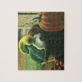 Oude voedingsmiddelen, winterpompoen, pompoen en a legpuzzel (Verticaal)