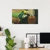 Oude voedingsmiddelen, winterpompoen, pompoen en a poster (Thuiskantoor)