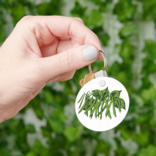 Oude Voedsel, Biologische Groene Bonen Groenten Sleutelhanger