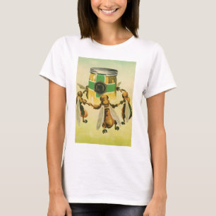 Oude Voedsel, Biologische Honing Bijen Dansende Po T-shirt
