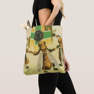 Oude Voedsel, Biologische Honing Bijen Dansende Po Tote Bag