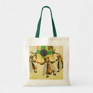 Oude Voedsel, Biologische Honing Bijen Dansende Po Tote Bag