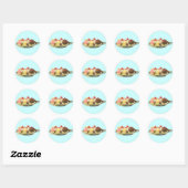 Oude Voedsel Desserts, Banaan Split Kersen Ronde Sticker (Vel)