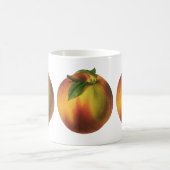 Oude Voedsel Fruit, Rijpe Biologische Perzik met B Koffiemok (Center)