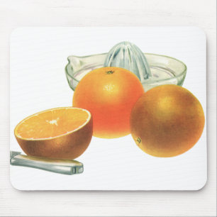 Oude Voedsel Fruit, Rijpe Sinaasappels Sapcentrifu Muismat