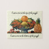 Oude voedsel, gevarieerd fruit in een kom legpuzzel (Horizontaal)