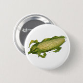 Oude Voedsel, Gezonde Groenten, Maiskolf Ronde Button 5,7 Cm (Voorkant /achterkant)