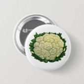 Oude Voedsel Groenten Groenten Bloemkool Ronde Button 5,7 Cm (Voorkant /achterkant)