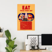 Oude Voedselreclameposter – Eet Deze Elke Poster (Thuiskantoor)