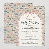 Oude Voertuigen Auto Fiets Baby Shower Kaart (Voorkant / Achterkant)