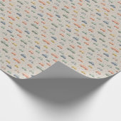 Oude Voertuigen Patroon met Auto's Cadeaupapier (Hoek)