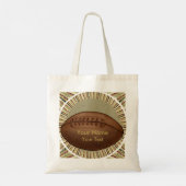 Oude voetbal aangepaste naam tote bag (Achterkant)