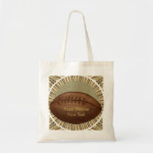 Oude voetbal aangepaste naam tote bag (Voorkant)