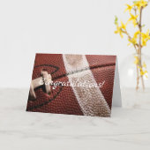 oude voetbal felicitaties kaart (Gele Bloem)