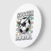 Oude Voetbal Mama Gravure Shirt Ontwerp_1 Grote Klok (Hoek)