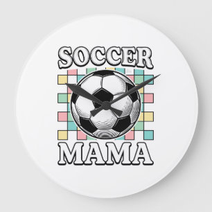 Oude Voetbal Mama Gravure Shirt Ontwerp_1 Grote Klok